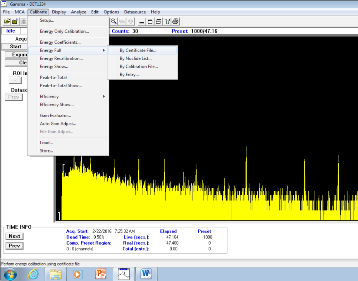 How to Perform an Energy and Shape Calibration in Genie 2000 TN