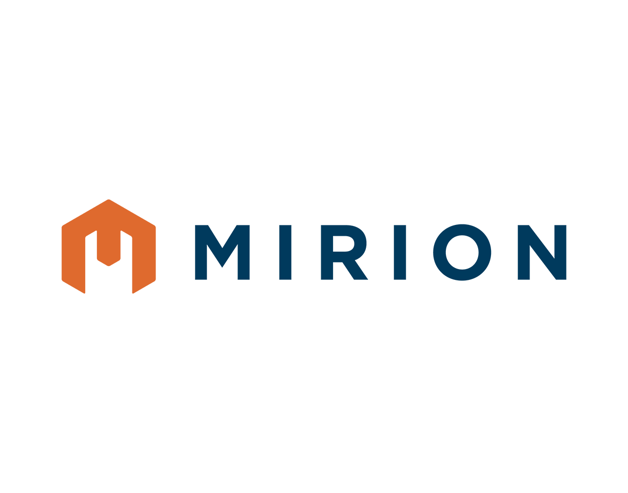 Mirion logo listing