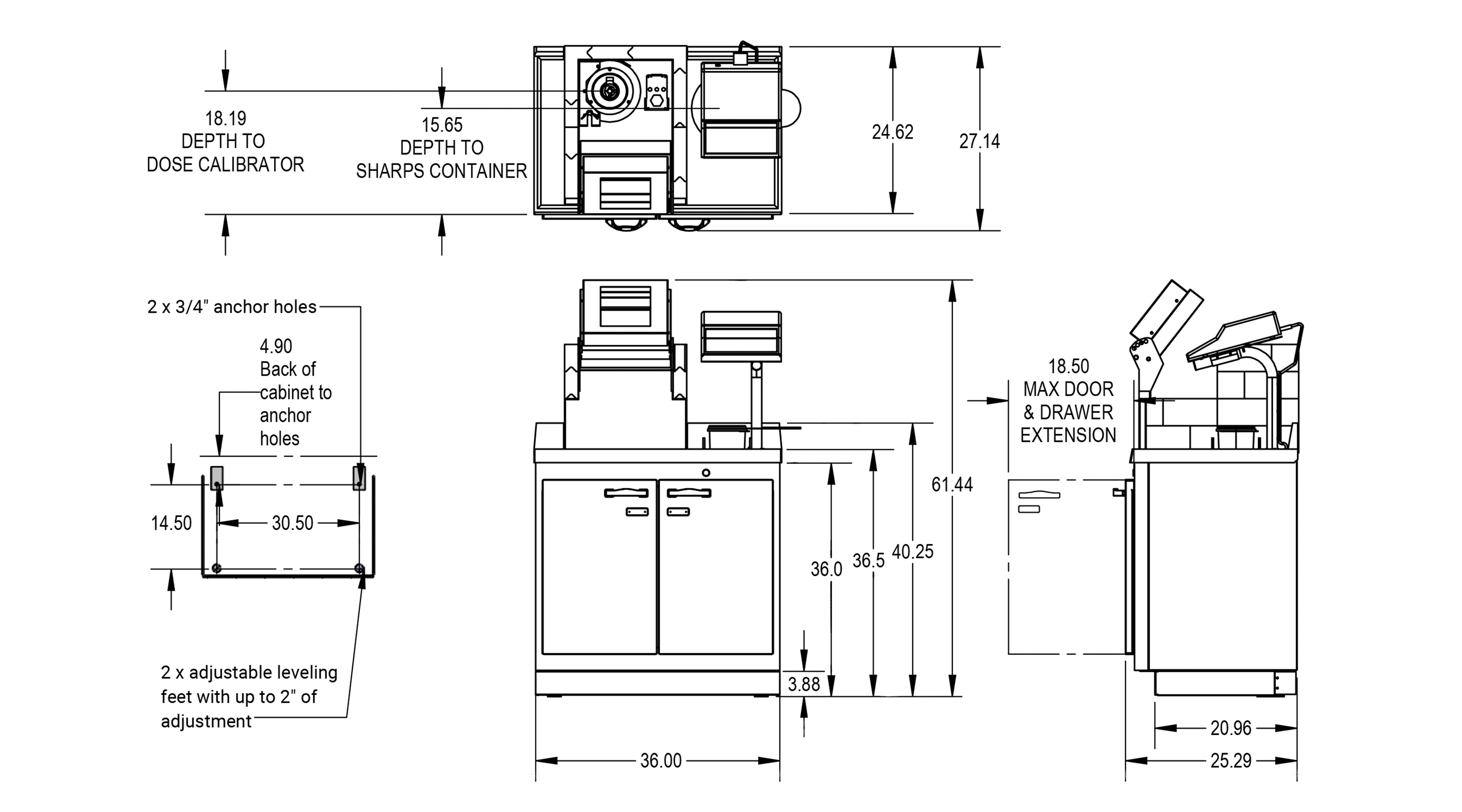 Pet unit dose table line art