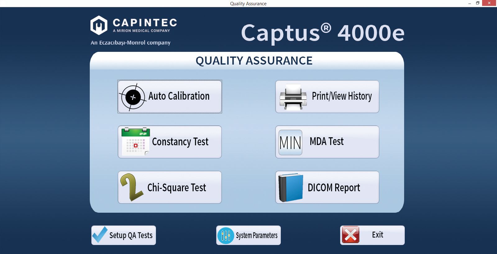 Quality assurance screen
